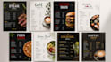 design canva editable restaurant, menu food menu and digital menu