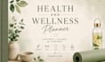 design editable canva wellness planner, self care journal and wellness tracker