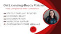 write state compliant group home policy manuals
