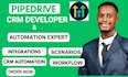 setup pipedrive, jobber crm, ghl automation, make automation, jobber CRM expert