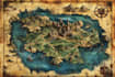 fantasy map, map, illustration, isometric map, map drawing,
