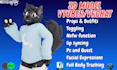 create custom furry vtuber model, vrchat avatar, 3d nsfw model