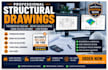 structural drawing foundation design beam calculations load calculations ca