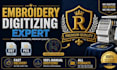 do professional embroidery digitizing logo into dst pes emb files