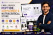 build peptide website, supplement website, nutraceutical store research peptide