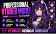 create a professional vtuber model live2d model  vtuber character and design