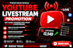 promote your youtube live stream with real live viewers