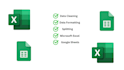 clean, format, merge, split excel data
