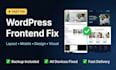 fix wordpress frontend design and layout issues