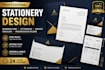 design stationery set ,letterhead,folder printable business card
