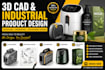 3d cad design industrial product design modeline rendering packaging design