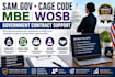 help with sam gov, cage code, mbe, wosb, government contracts