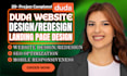 design, redesign duda website, duda landing page and duda business website