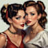 design pin up girl character