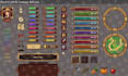 create custom pixel art ui, game hud, icons, frame, bars, and gui assets