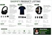 create shopify product listings