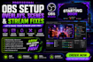 create custom obs overlays, scenes, and fix stream issues