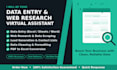 be your virtual assistant for data entry, web research, and lead generation