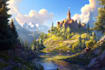 design detailed fantasy landscapes