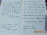 handwritten letters and notes