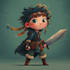design a character in retro cartoon style
