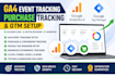 setup ga4 event tracking, purchase tracking, GTM triggers and facebook pixel