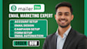 create brevo or mailerlite setup, email templates, email automation design