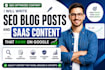 write seo blog posts and saas content  that rank on google
