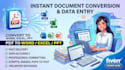 do data convert to pdf or to word and excel, ppt, data entry