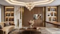 design custom cabinet kitchen design TV media wall, feature wall 3d rendering