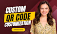 generate custom qr code bar code create minimalist logo custom typefont design