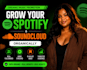 promote spotify streams, followers  soundcloud growth