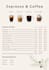 design a luxury menu for cafes and restaurants