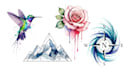custom a watercolor tattoo design