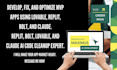 develop, fix, and optimize mvp apps, lovable, replit, bolt, claude, ai codes