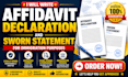write affidavit declaration and sworn statement for immigration