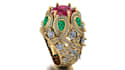 make luxury pear emerald ring, gold oval cluster gemstone halo ring, 3dm render