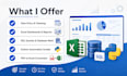 do excel data entry cleaning and sql python data tasks