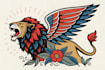 create traditional or old school style tattoo flash design