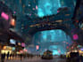 do cyberpunk futuristic city art