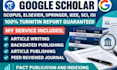 write and publish research article on google scholar, scopus, increase citation
