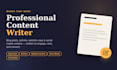 high quality SEO articles blog posts and web content writer
