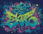 create modern street art graffiti logo for branding