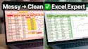 clean, format and organize messy excel data