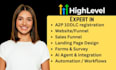 build gohighlevel landingpage, go high level salesfunnel website