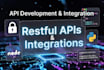 develop and integrate rest API with node js and python
