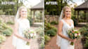 do wedding retouching, editing and lightroom color correction