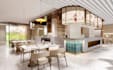remodel3d bistro restaurant,hotel buffet,cafeteria render,dining hall layout,skp