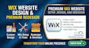 do premium wix website setup, design, wix website redesign