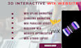 create 3d animated wix studio website spline scrolling animation webgl effects